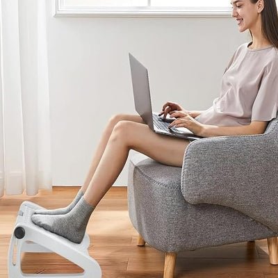 Repose Pied Bureau - UnderDeskFootrest™ - Blanc - Click&Scroll