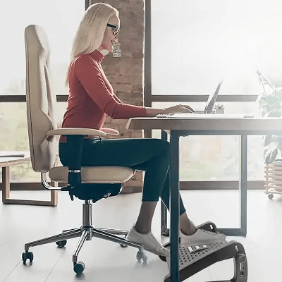 Repose Pied Bureau - UnderDeskFootrest™ - Noir - Click&Scroll