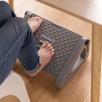 REPOSE PIED - RelaxDesk™ - Gris - Click&Scroll