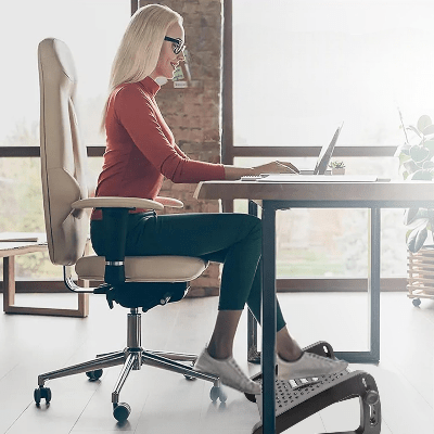 REPOSE PIED - RelaxDesk™ - Noir - Click&Scroll