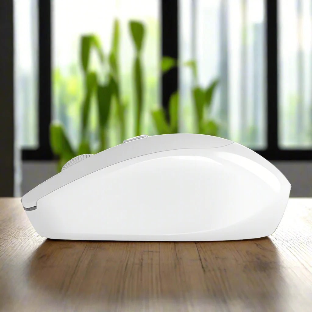 Souris Ergonomique Sans Fil - ErgoSilent™ - Blanc - Click&Scroll