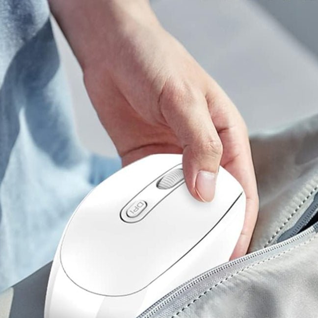 Souris Ergonomique Sans Fil - ErgoSilent™ - Blanc - Click&Scroll