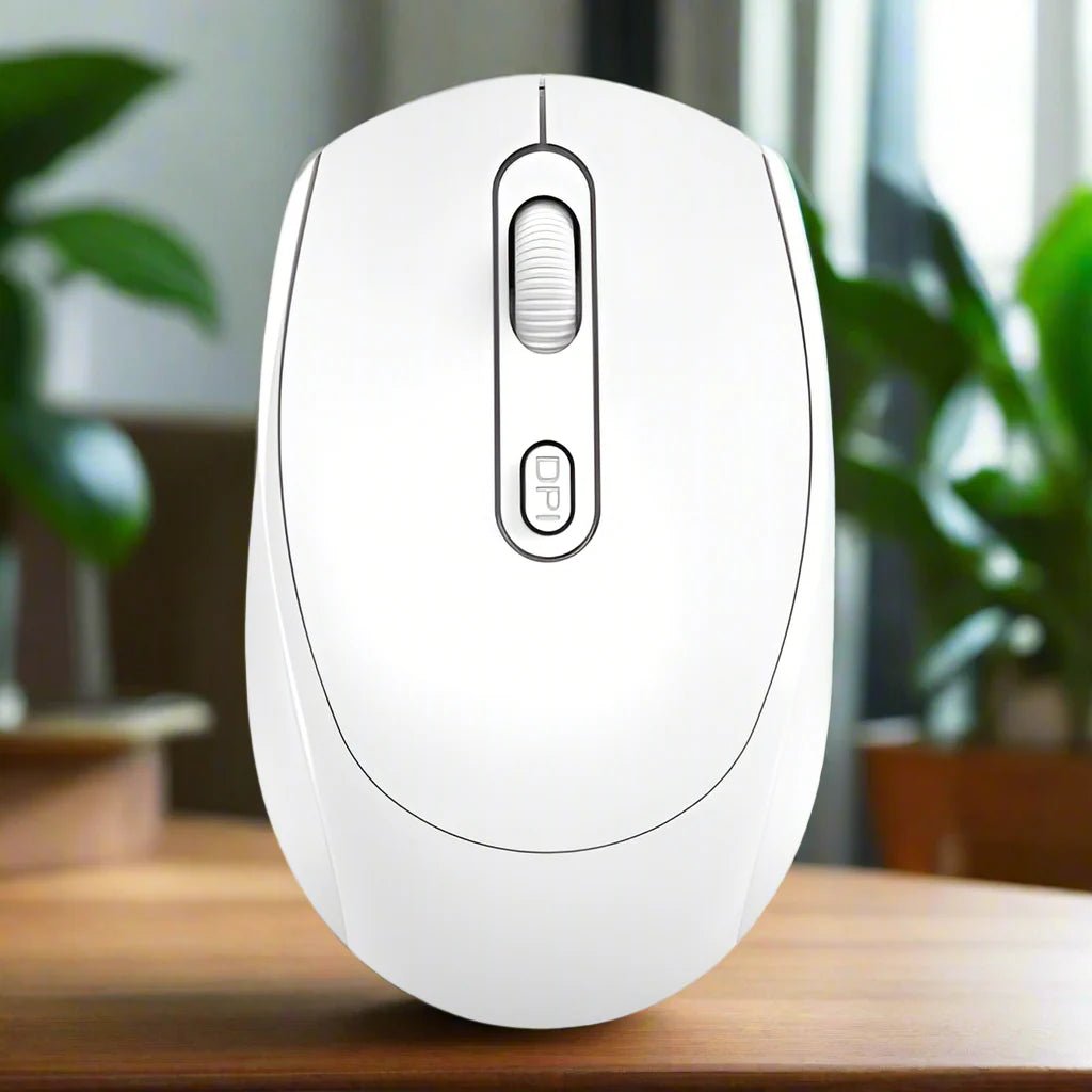 Souris Ergonomique Sans Fil - ErgoSilent™ - Blanc - Click&Scroll