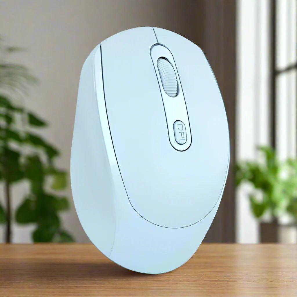 Souris Ergonomique Sans Fil - ErgoSilent™ - Bleu - Click&Scroll