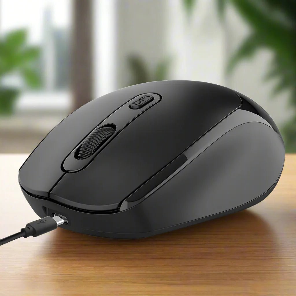 Souris Ergonomique Sans Fil - ErgoSilent™ - Noir - Click&Scroll