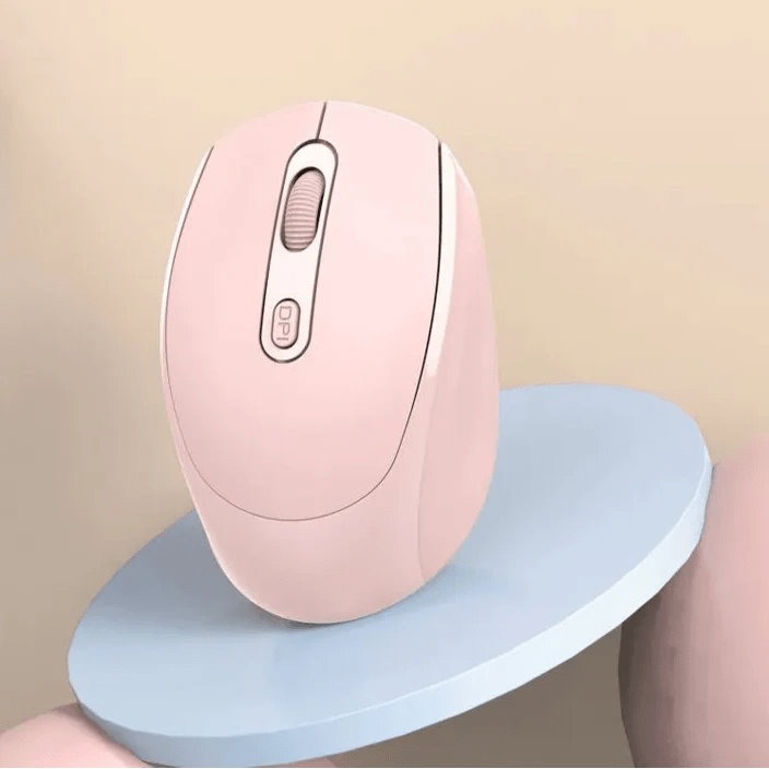 Souris Ergonomique Sans Fil - ErgoSilent™ - Rose - Click&Scroll