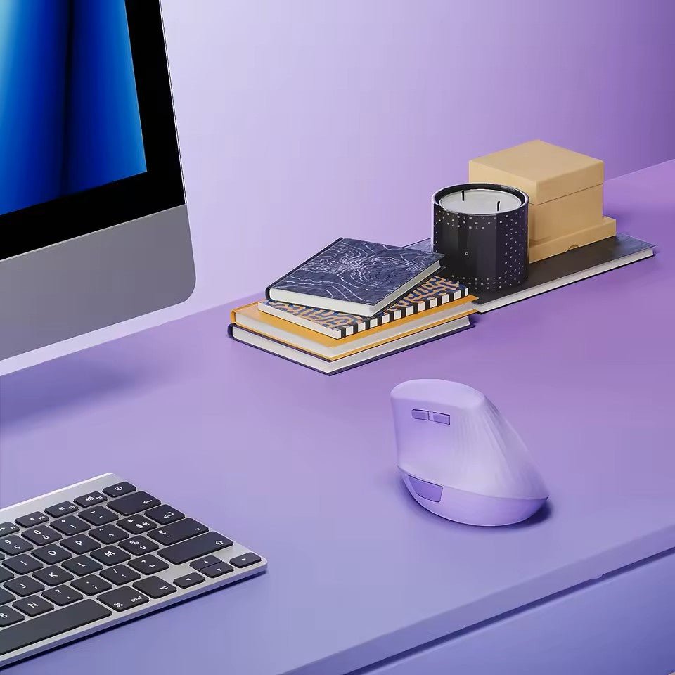 Souris Verticale - ErgoClickPro™ - Violet - Click&Scroll