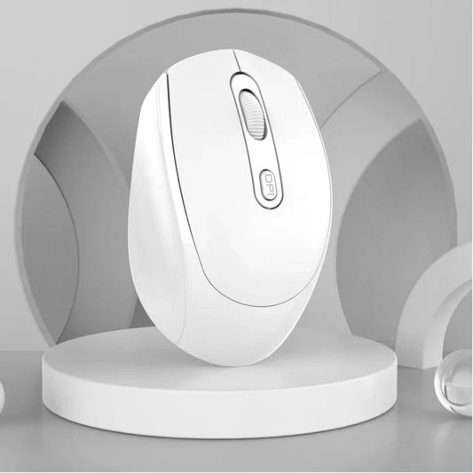 Souris Ergonomique Sans Fil - ErgoSilent™ - Blanc - Click&Scroll