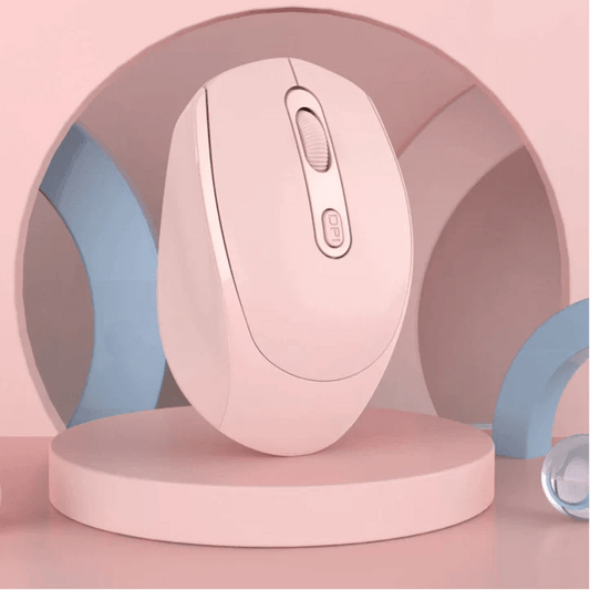 Souris Ergonomique Sans Fil - ErgoSilent™ - Rose - Click&Scroll