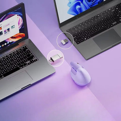 Souris Verticale - ErgoClickPro™ - Violet - Click&Scroll