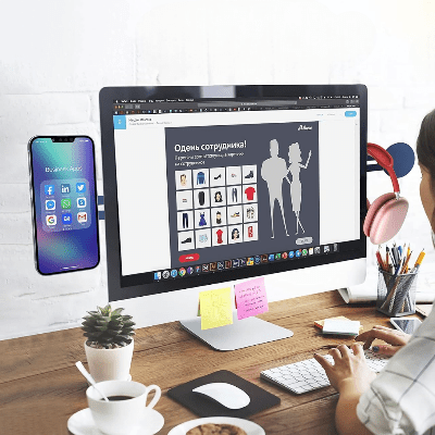 SUPPORT TELEPHONE - SnapSide™ - Saphir - Click&Scroll