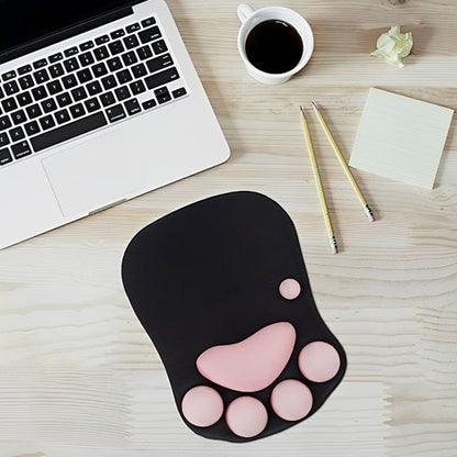 tapis de souris ergonomique avec clavier ordinateur portable cafe crayons et post-it