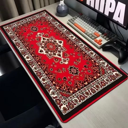 tapis de souris gamer avec ecran manette et clavier