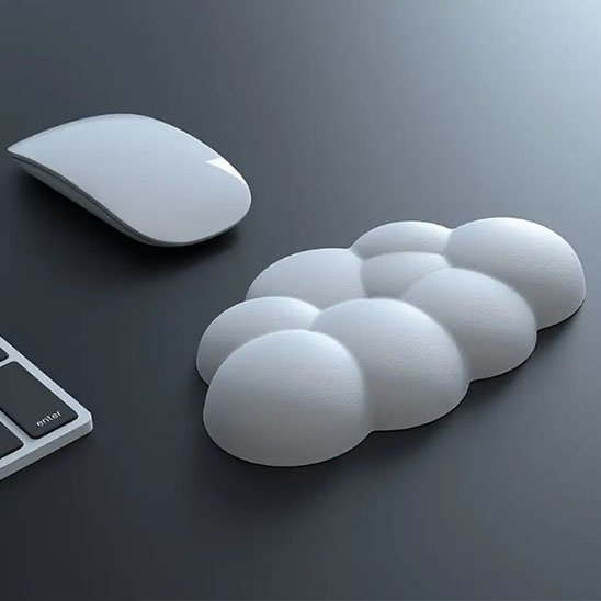 tapis souris support poignet avec souris blanche touche entree clavier