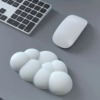 tapis souris support poignet avec souris blanche et clavier